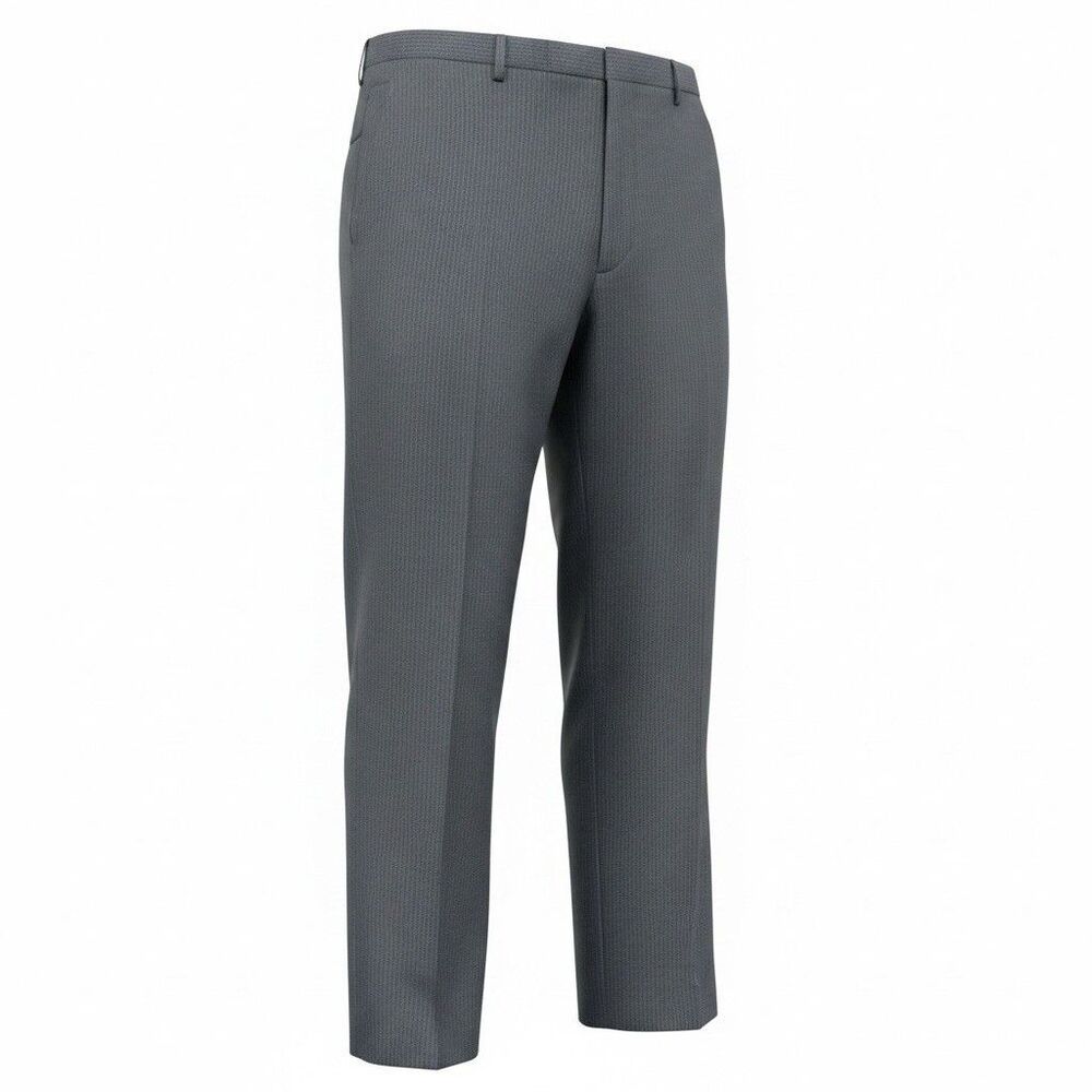 Brooks Brothers Regent Fit Brookscool Flat Front Gray Striped Wool Mens 42x28